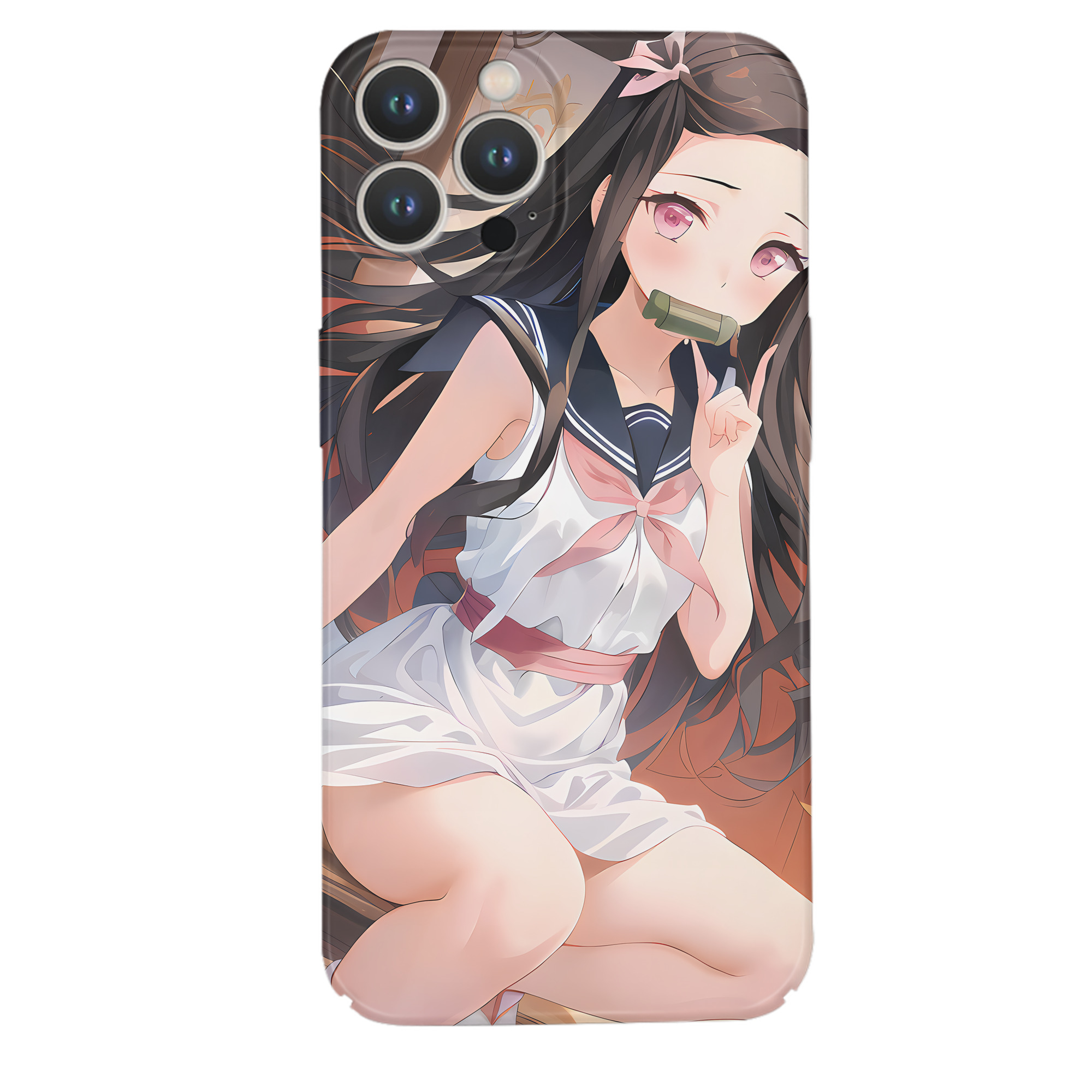 （画像用） 鬼滅の刃（きめつのやいば）竈門 禰󠄀豆子／かまど ねずこ Kamado Nezuko 【iPhone 14シリーズ対応】ハードケース